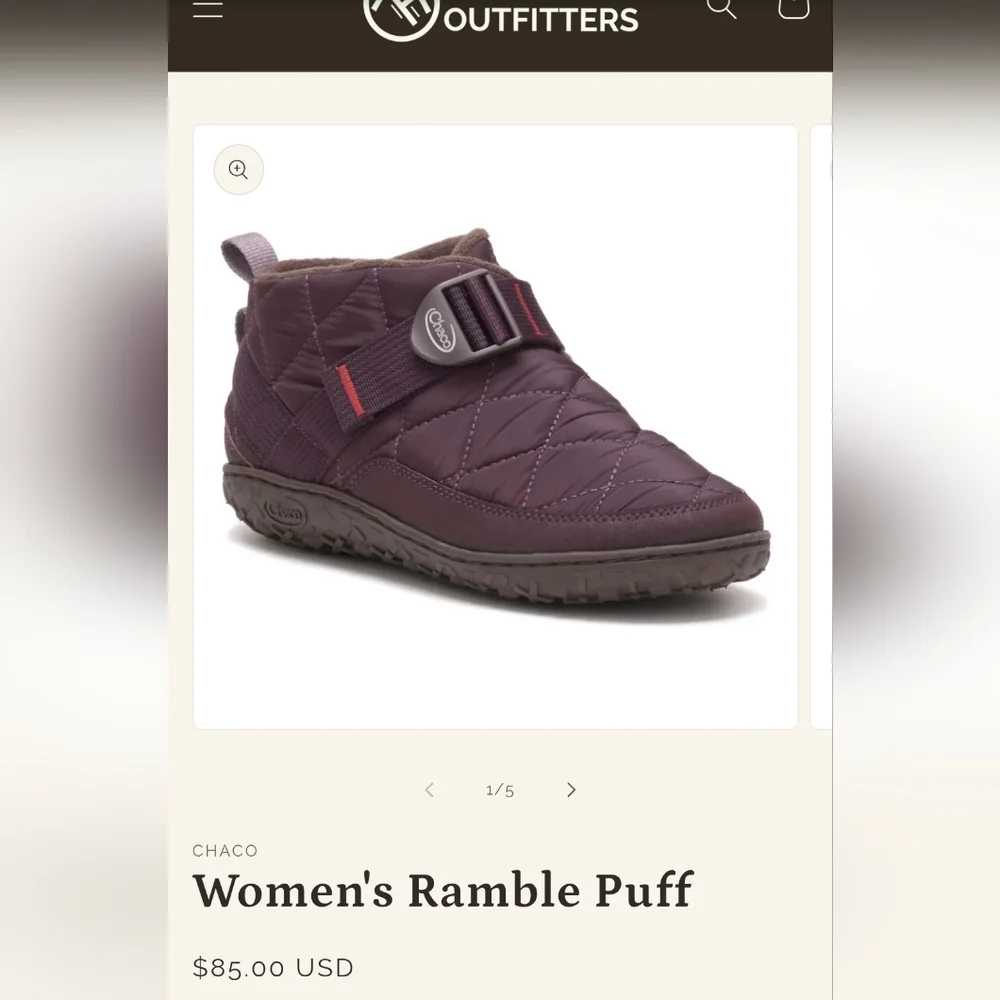Chaco Women's Ramble Puff Round Pull On Ankle Boots Size 10